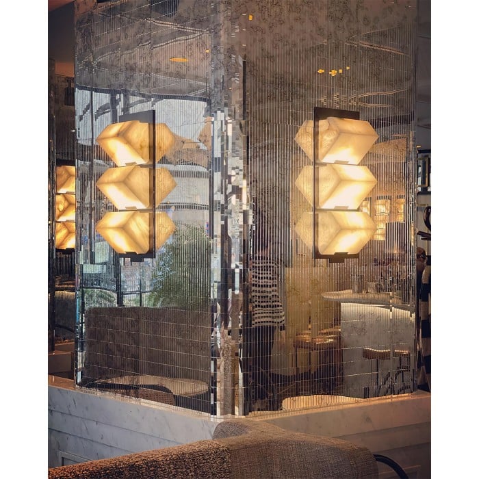 Alabaster Treppenhaus-Wandleuchte HL3201