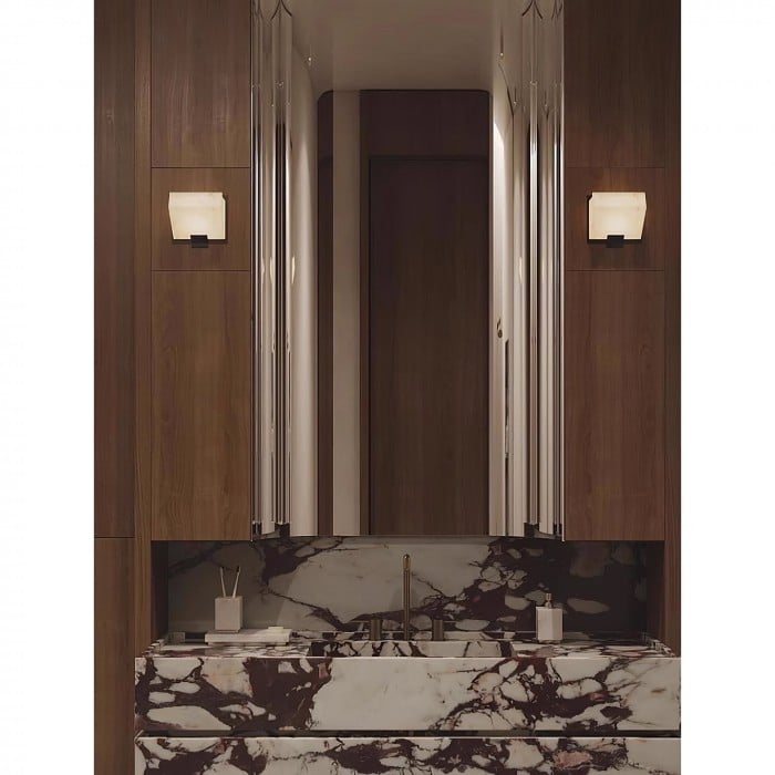 Alabaster Treppenhaus-Wandleuchte HL3201