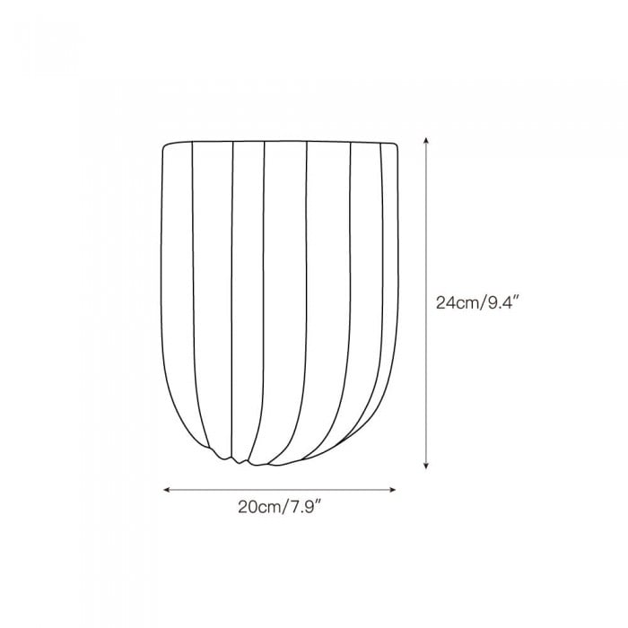 Ariel Fluted Wandleuchte HL3228