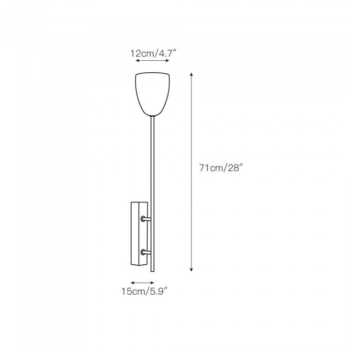 Lámpara de pared Ausband HL3216