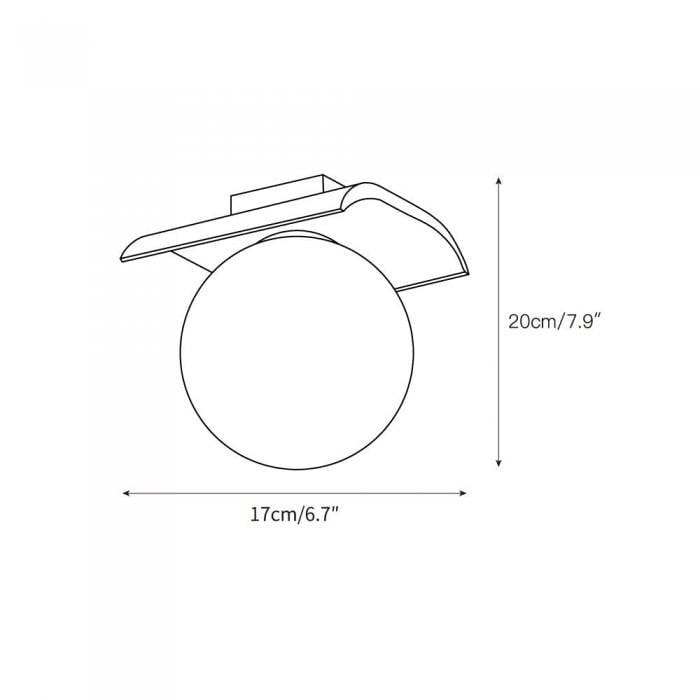 Bianca Globe Ceiling Lamp HL3242