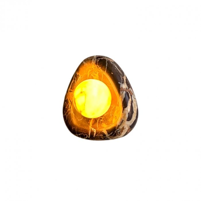 Zwarte parelmarmeren wandlamp HL3204