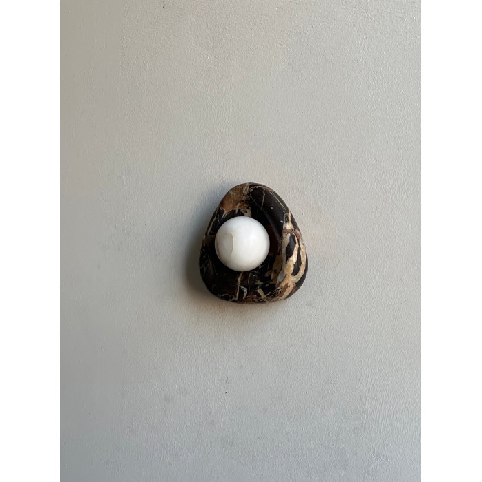 Zwarte parelmarmeren wandlamp HL3204