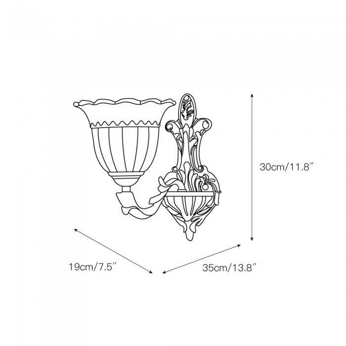 Bloom Flower messing wandlamp HL3184