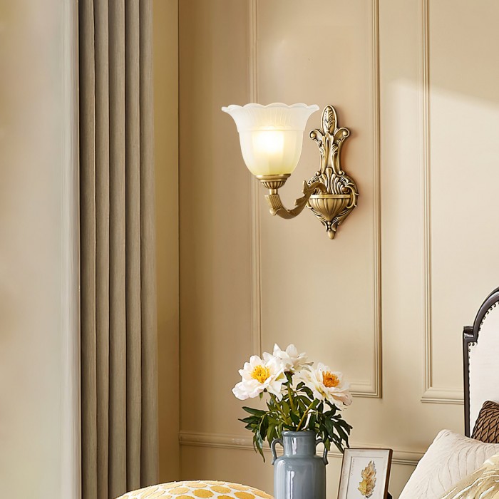 Bloom Flower messing wandlamp HL3184