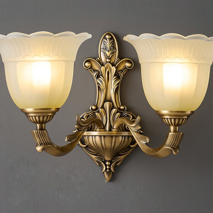 Bloom Flower messing wandlamp HL3184