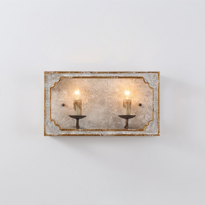 Applique da parete a cubo in stile boho rustico HL3183