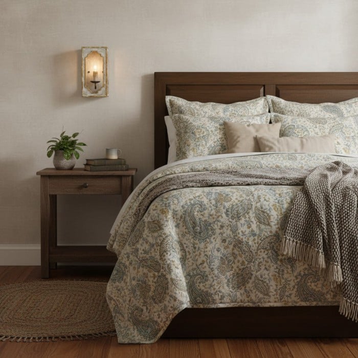 Applique da parete a cubo in stile boho rustico HL3183