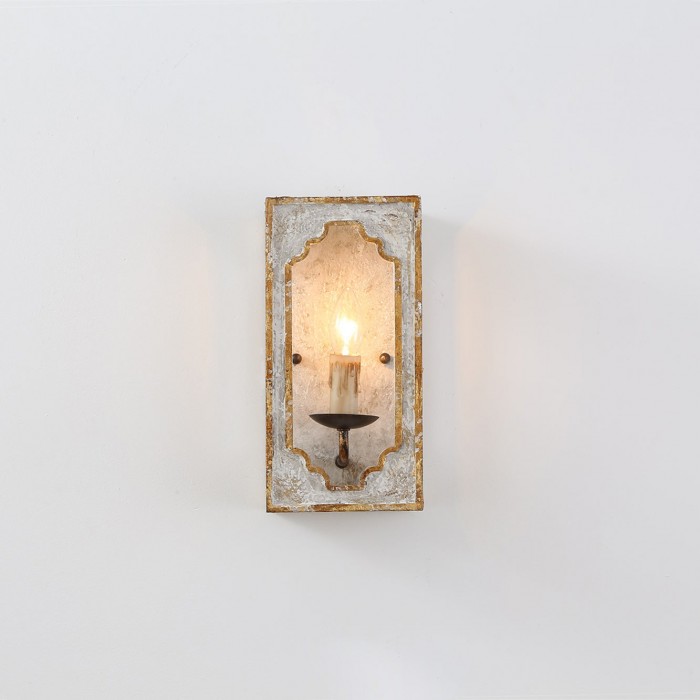 Applique da parete a cubo in stile boho rustico HL3183