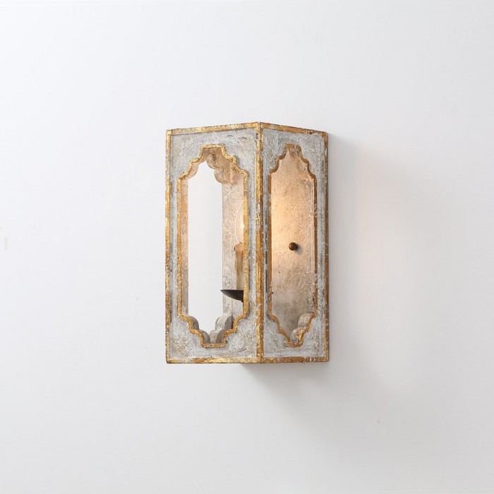 Applique da parete a cubo in stile boho rustico HL3183