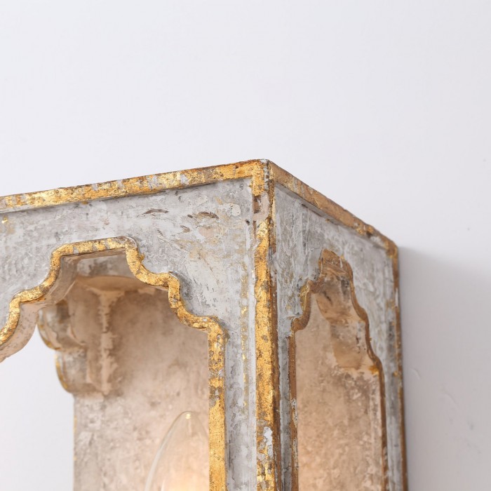 Applique da parete a cubo in stile boho rustico HL3183
