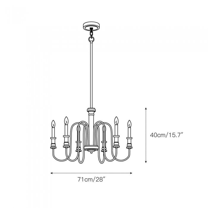 Lámpara de araña Briarworth HL3130