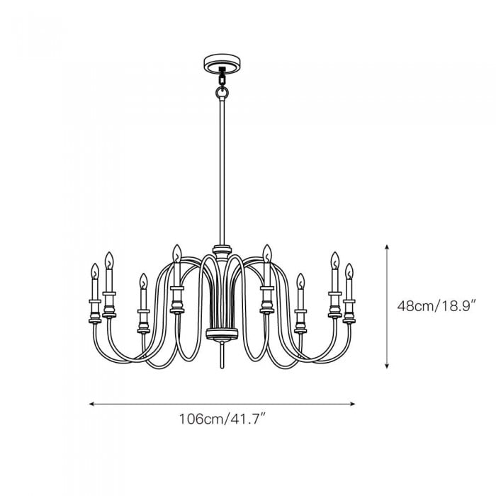 Lámpara de araña Briarworth HL3130