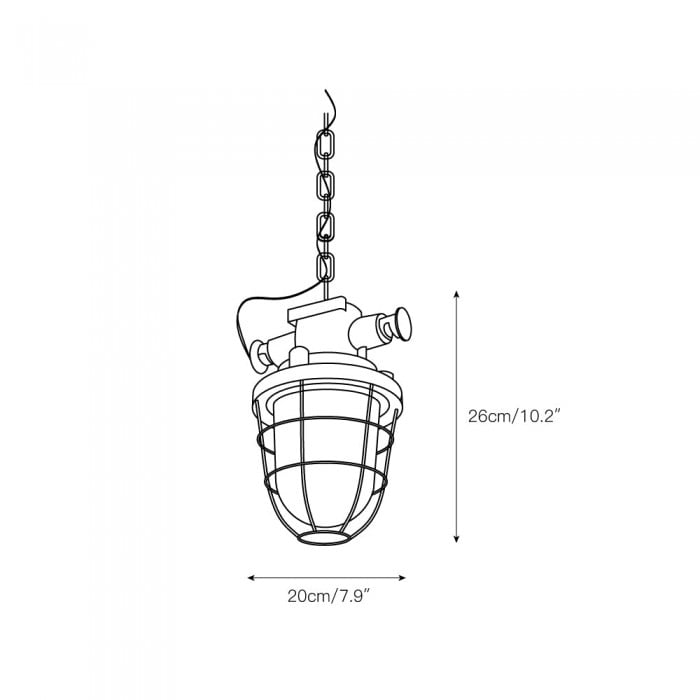 Bulkhead Cage Pendant Light HL3182