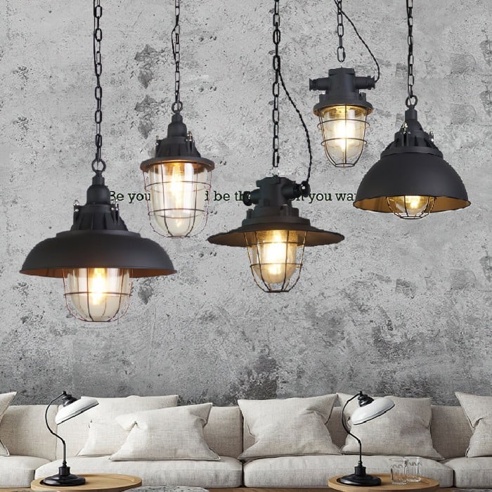 Bulkhead Cage Pendant Light HL3182