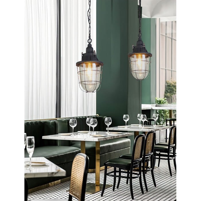 Bulkhead Cage Pendant Light HL3182