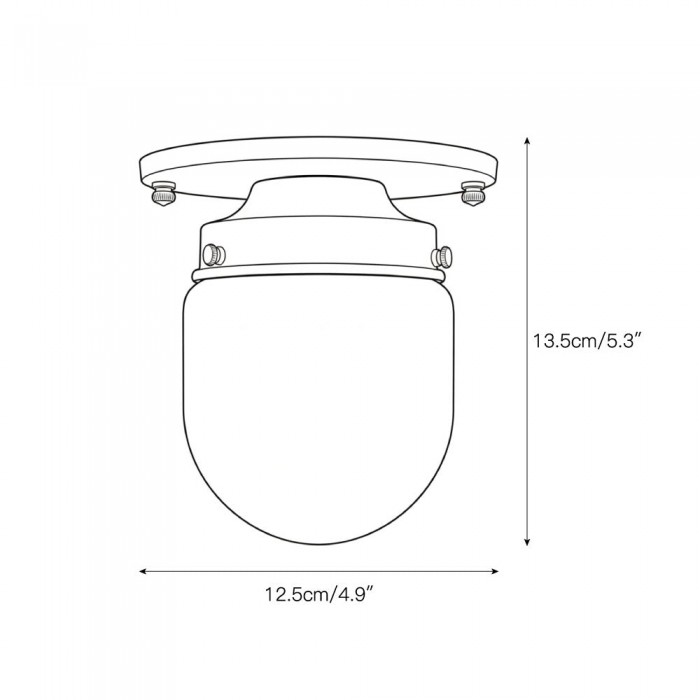 Bullet-shaped Spherical Ceiling Lamp HL3308
