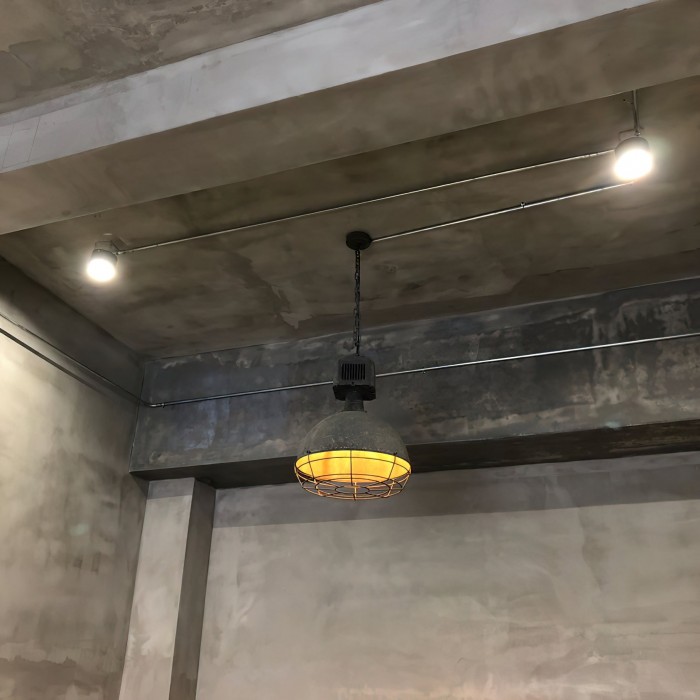 Caged Industrial Metal Pendant Light HL3022