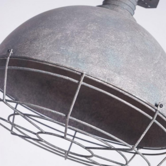 Caged Industrial Metal Pendant Light HL3022