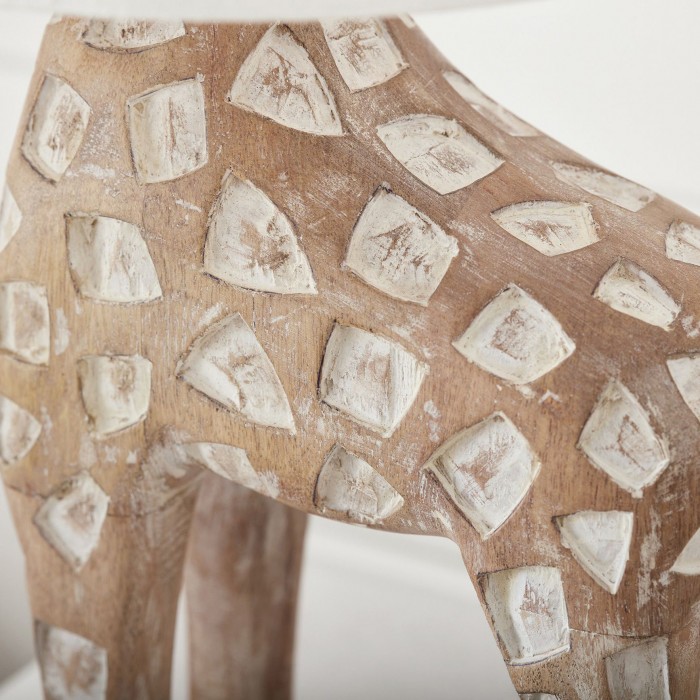 Tischleuchte in Tierform aus geschnitztem Holz HL3074