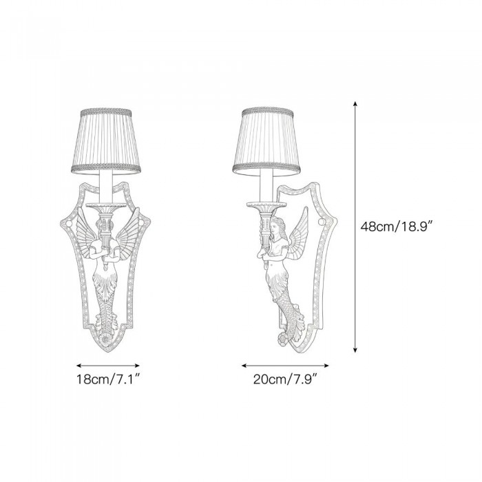 Lampada da parete Caterina in ottone HL3296