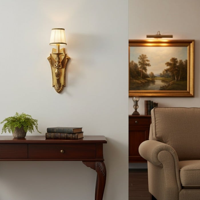 Lampada da parete Caterina in ottone HL3296