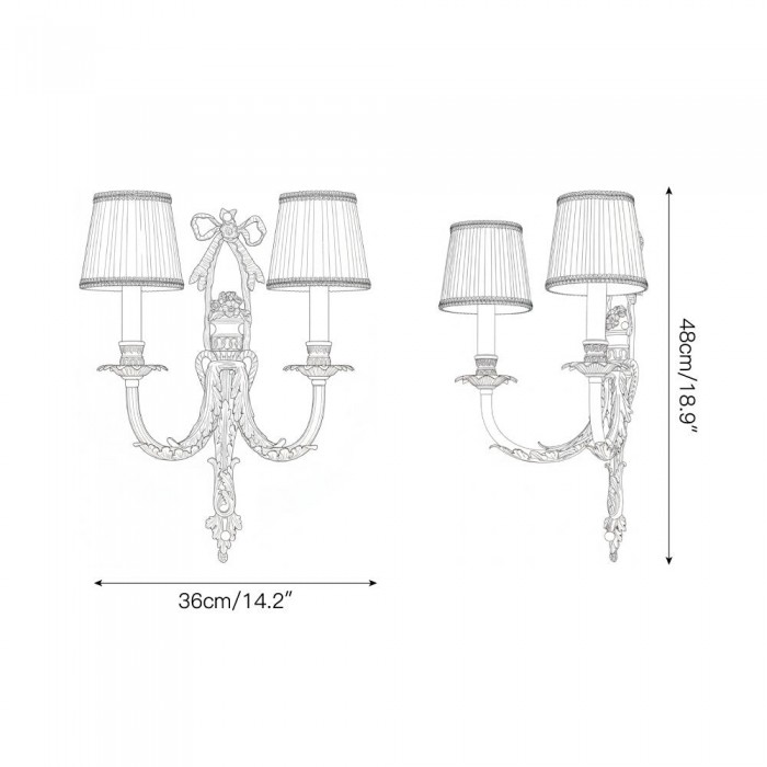 Claudine wandlamp HL3295