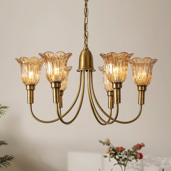 Lámpara de araña Columbia Brass HL3058
