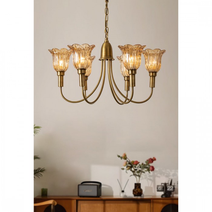 Lámpara de araña Columbia Brass HL3058