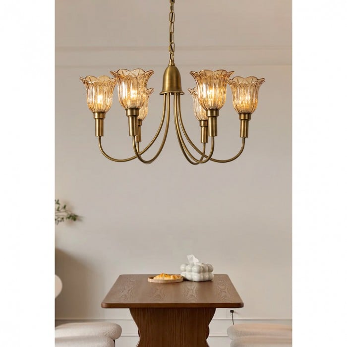 Lámpara de araña Columbia Brass HL3058