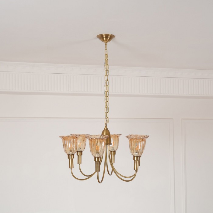 Lámpara de araña Columbia Brass HL3058
