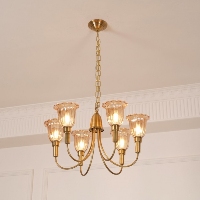 Lámpara de araña Columbia Brass HL3058