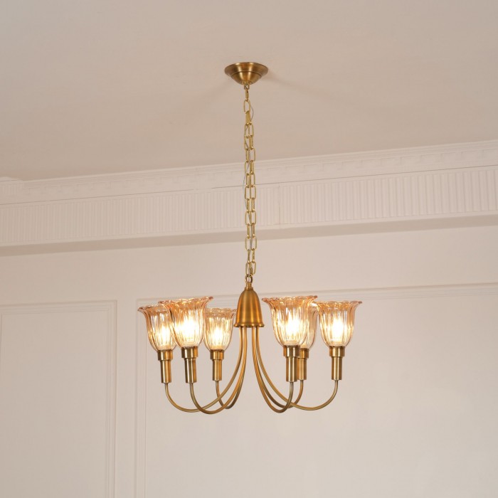 Lámpara de araña Columbia Brass HL3058