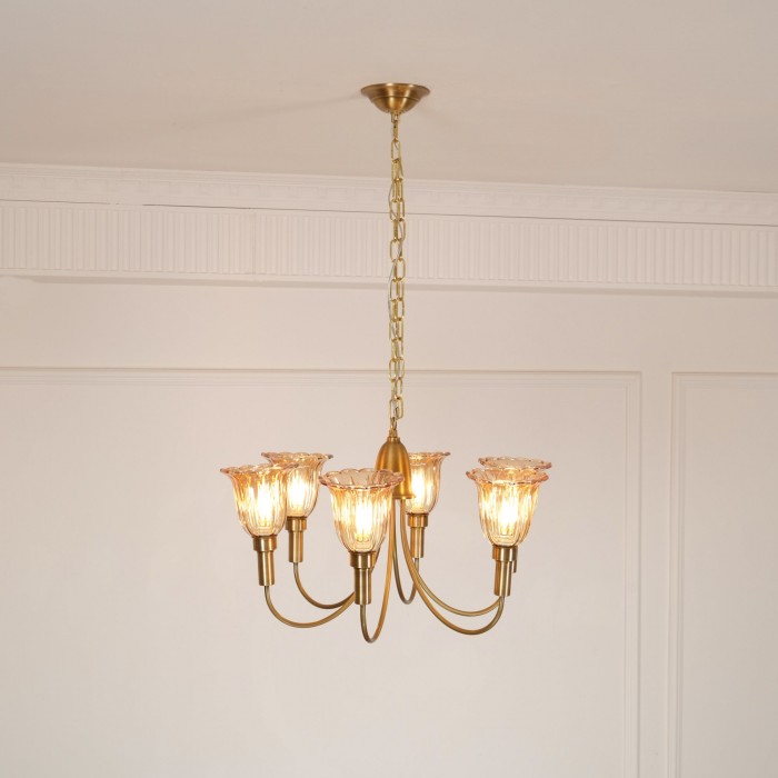 Lámpara de araña Columbia Brass HL3058