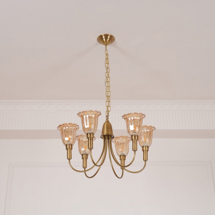 Lámpara de araña Columbia Brass HL3058