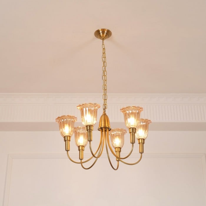 Lámpara de araña Columbia Brass HL3058