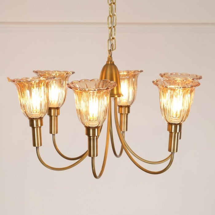 Lámpara de araña Columbia Brass HL3058