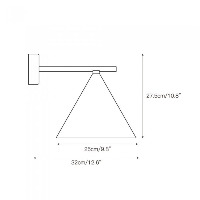 Kegelvormige wandlamp HL3307