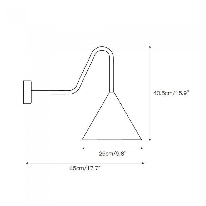 Kegelvormige wandlamp HL3307
