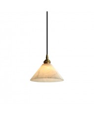 Conical Brass Alabaster Pendant Lamp HL2978