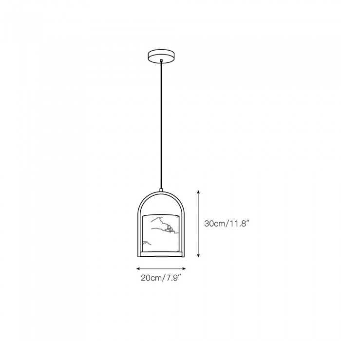 Suspension Cortland Alabaster HL2987