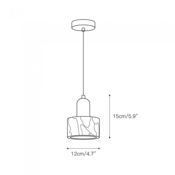 Suspension en marbre Dekum HL3159
