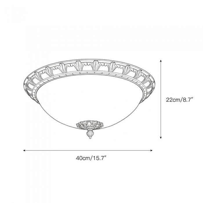 Deltana Flush Ceiling Lamp HL3290