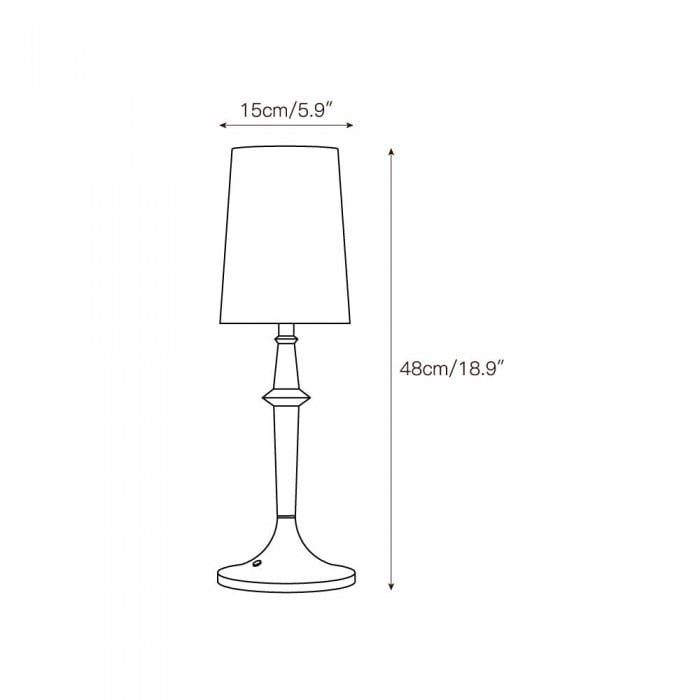 Devon svart bordslampa (inbyggt batteri) HL3262