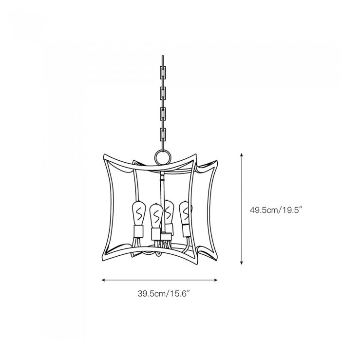 Dore Lantern Pendant Lamp HL3170