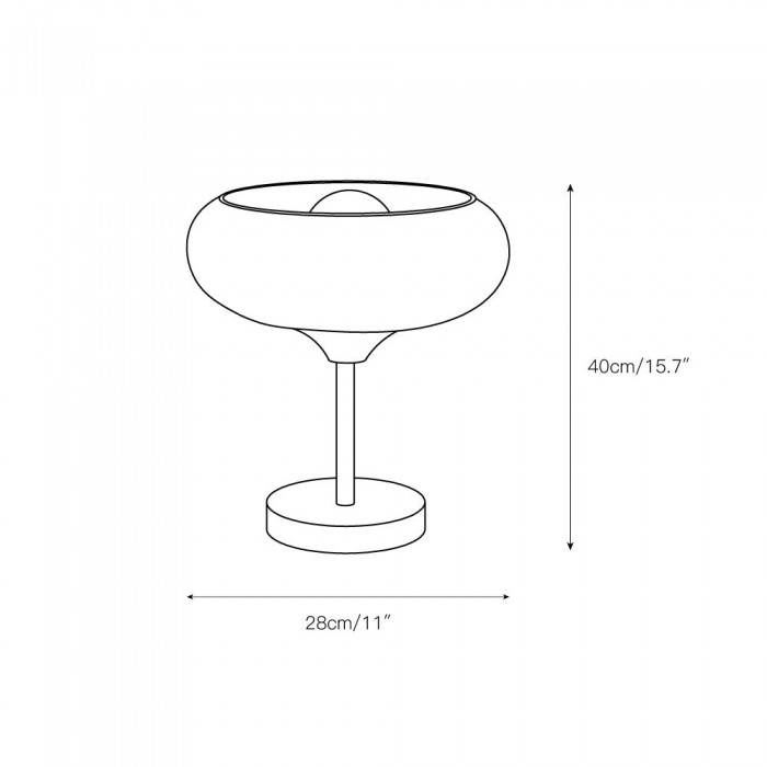 Egg Tart Glass Table Lamp HL2996