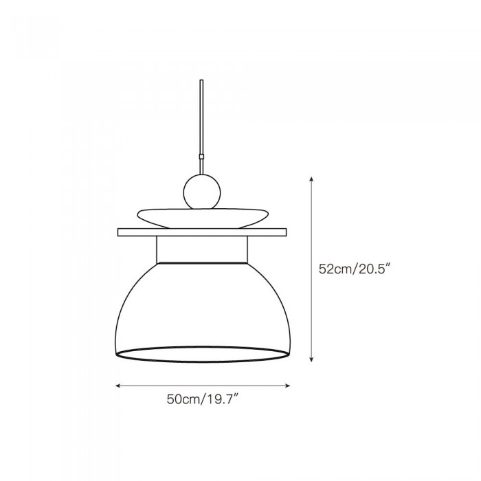 Eirene Glass Pendant Lamp HL3255