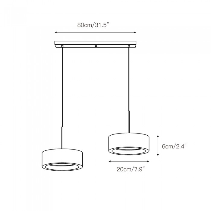 Lámpara colgante Elancourt HL3217