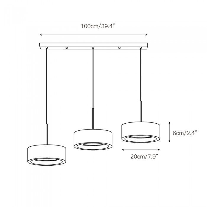 Lámpara colgante Elancourt HL3217