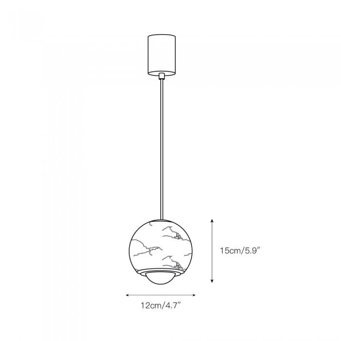 Lámpara colgante Ferox Alabaster HL2975